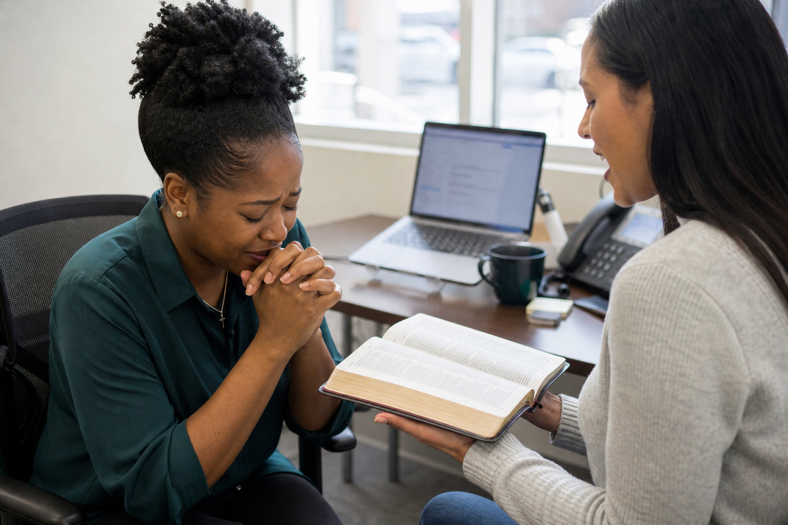 Woman Converts To Christianity After Coworker Reads Romans 8:38 Out Loud At Desk