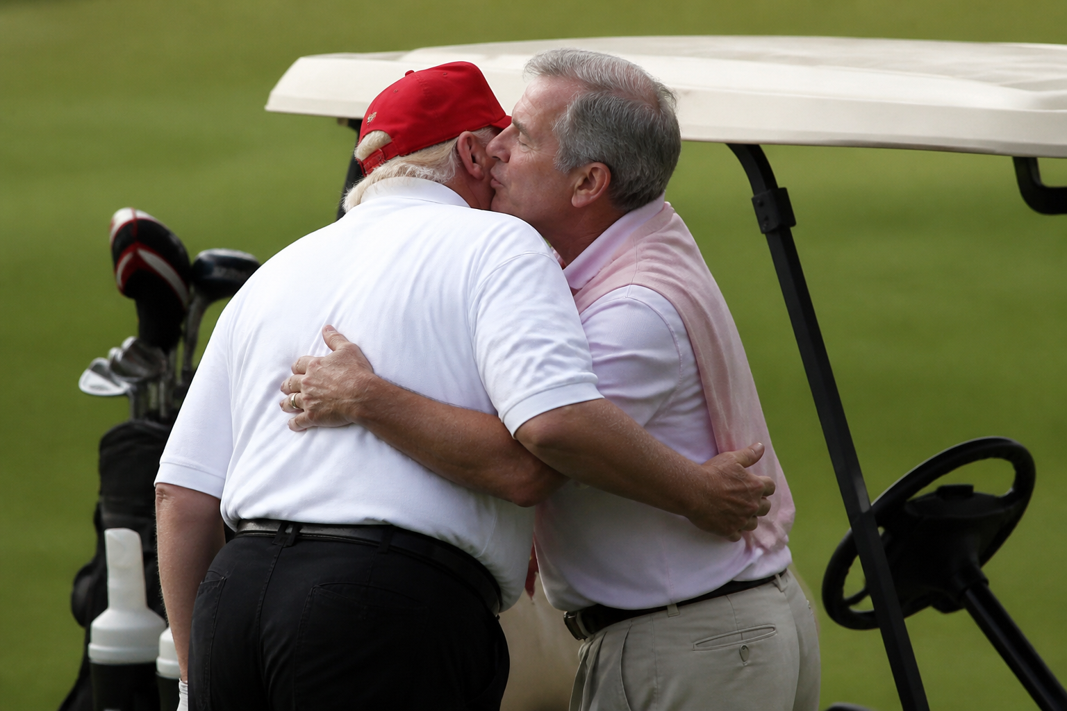 Trump Golf Kiss Photo Fact-Checked, Journalists Still Working On What A Kiss Is