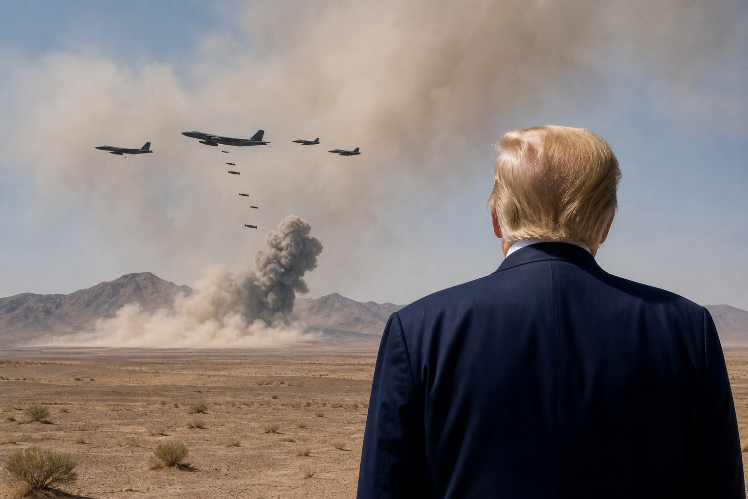 US Bombs Iran, Trump Reminds Iran Not To Do Anything About It