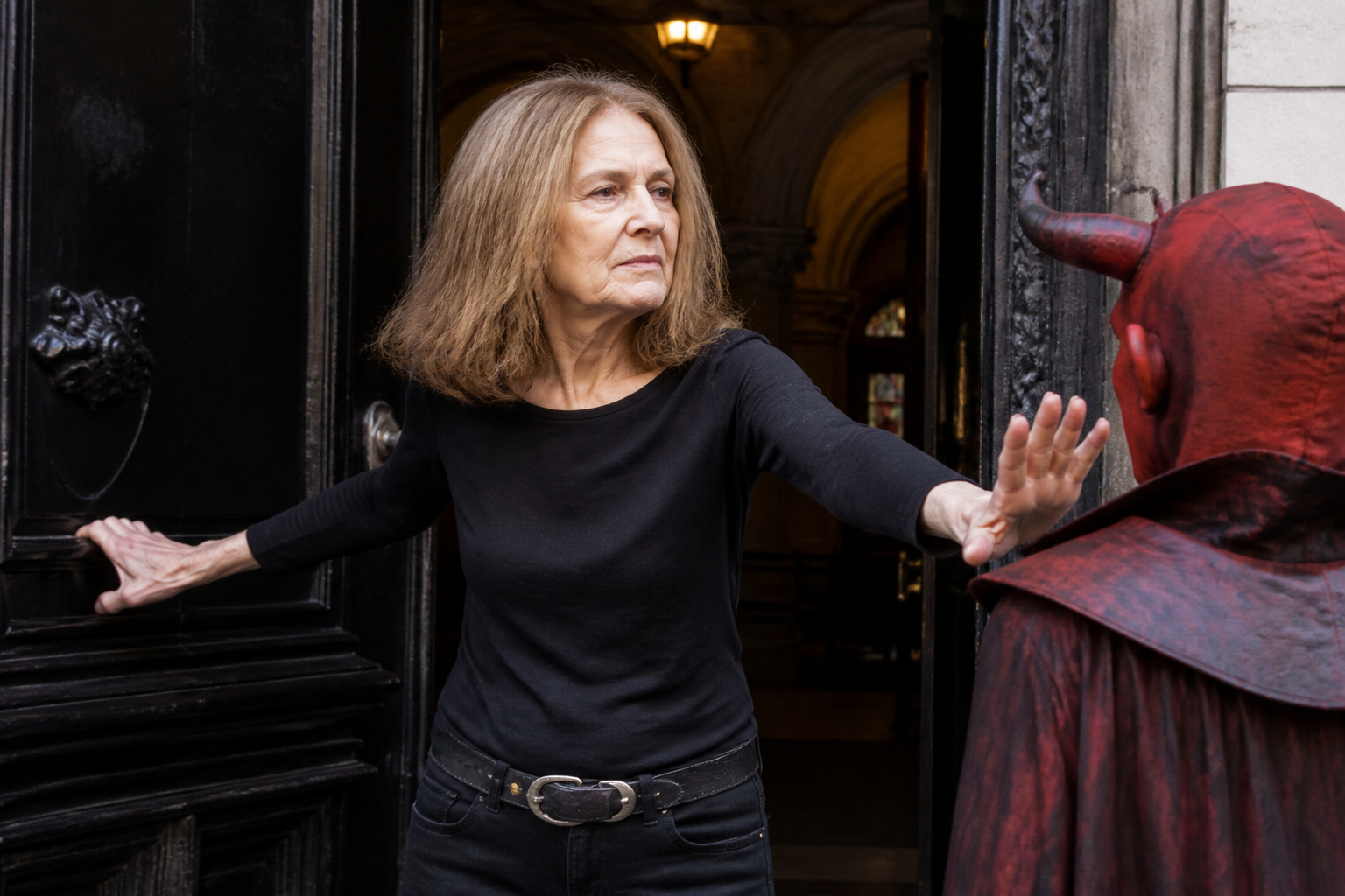 Gloria Steinem Refuses To Let Satan Hold Hell's Door Open For Her