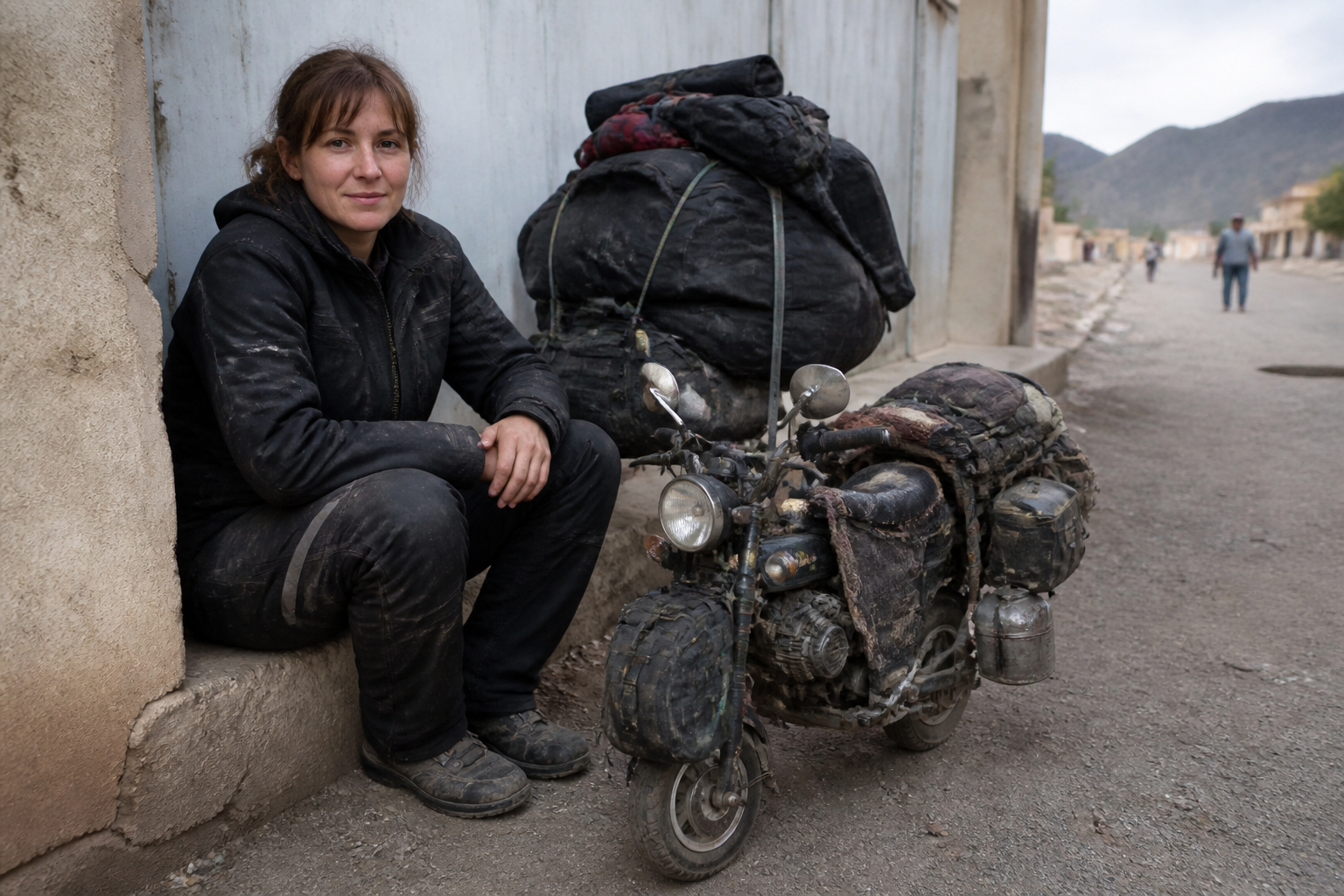 French Woman Crossed Three Continents On A Motorcycle Smaller Than Current Roomba