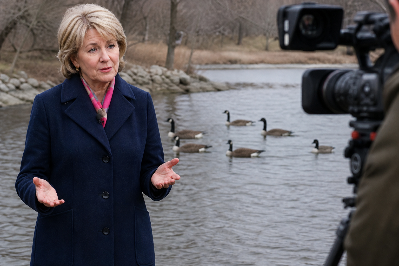Jane Pauley Assures Nation Everything Is Fine While Showing B-Roll Of Geese