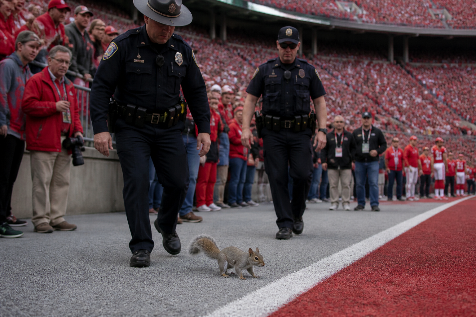 Squirrel Attends Ohio State Game For Free, Still Needs Police Escort Out