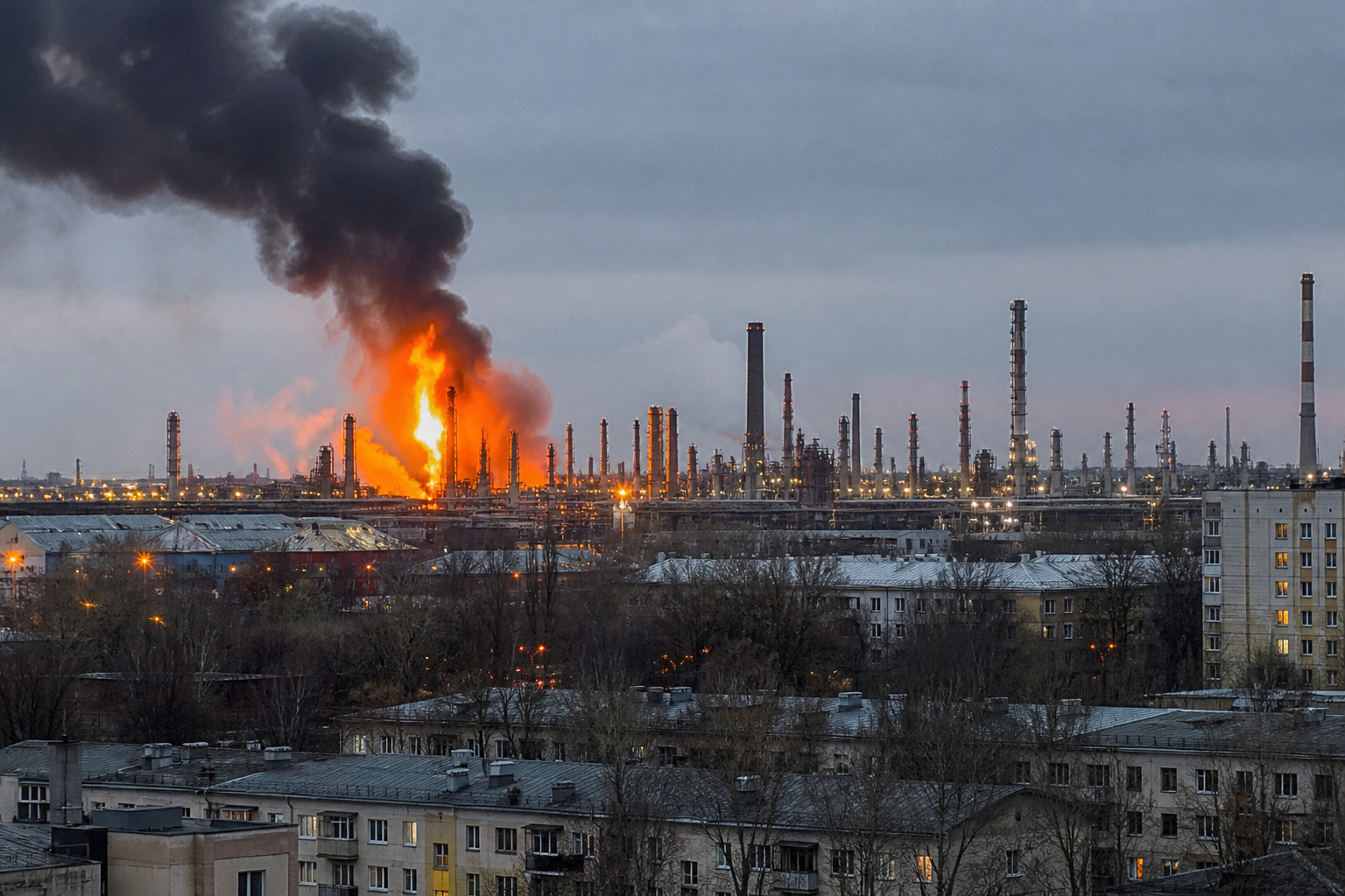 Drones Hit Moscow Refinery On Final Day Of Election That Had Already Been Decided In February