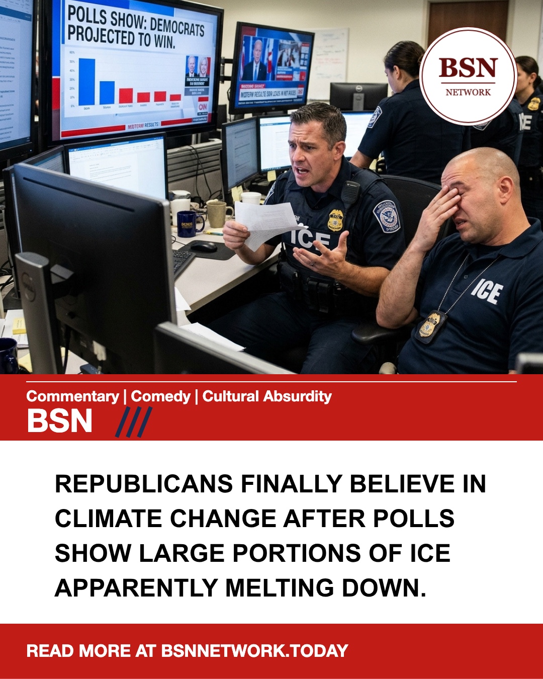 Republicans Finally Believe in Climate Change After Polls Show Large Portions of ICE Apparently Melting Down